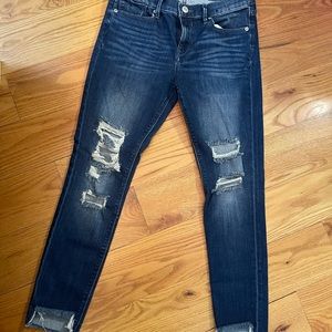 Express ripped ankle jeans